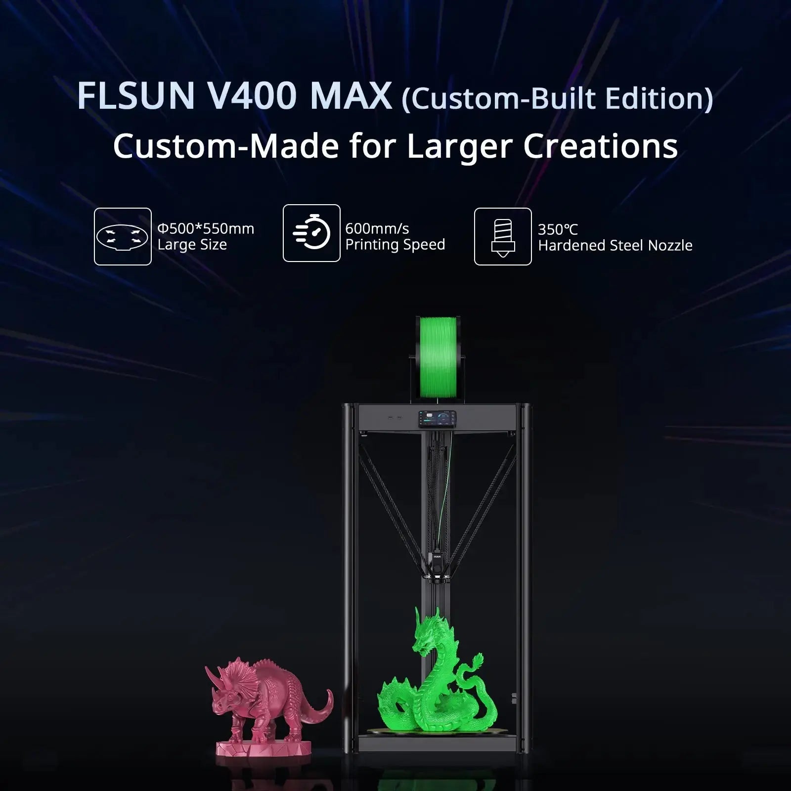 FLSUN V400 Max 3D Printer - Custom-Built Edition  flsun3d