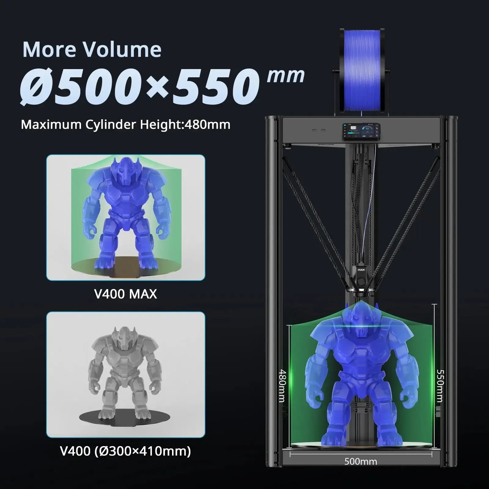 FLSUN V400 Max 3D Printer - Custom-Built Edition  flsun3d